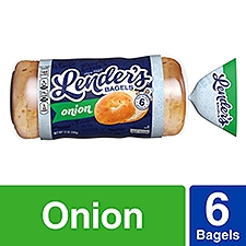Lender's Onion Pre-Sliced Bagels, 6 count, 12 oz, 12 Ounce