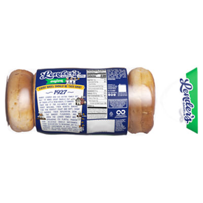 Lender's Refrigerated Pre-Sliced Onion Bagel, 6 Bagels per Bag, 17.1 oz