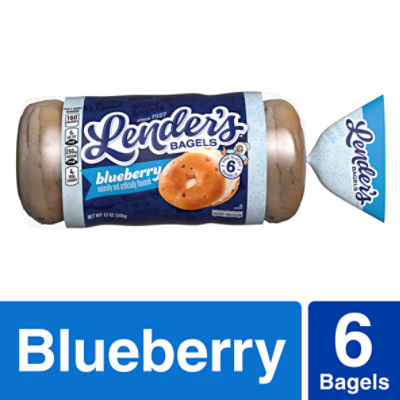 Lender's Lender's Blueberry Bagels, 6 count, 12 oz, 12 Ounce 