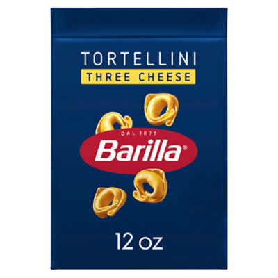 BARILLA Three Cheese Tortellini Pasta, 12 oz. Bag - 6 Servings Per Bag - Pantry Friendly Dried Tortellini - Made with Non-GMO Ingredients