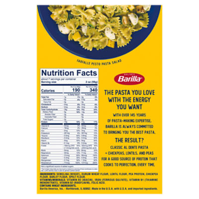 Barilla Protein+ Farfalle Grain & Legume Pasta, 14.5 oz