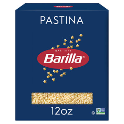 Barilla Pastina Pasta, 12 oz. Box - Non-GMO Pasta Made with Durum Wheat Semolina - Kosher Certified Pasta