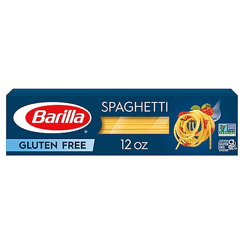 Barilla Gluten Free Spaghetti Pasta, 12 oz
Barilla Gluten Free Spaghetti Pasta is a certified gluten free pasta made with non-GMO corn and rice for a classic pasta taste and texture your family will love. Spaghetti is the most popular shape in Italy. The name comes from the Italian word ''spaghi'', which means ''lengths of cord.'' Spaghetti originates from the south of Italy. Try Barilla Gluten Free Spaghetti Pasta with tomato pasta sauces, fresh vegetables, or fish. You can feel good about including our delicious gluten free pasta in your favorite pasta recipes. Produced on a dedicated gluten free production line, Barilla gluten free pasta is a pasta the whole family can enjoy.