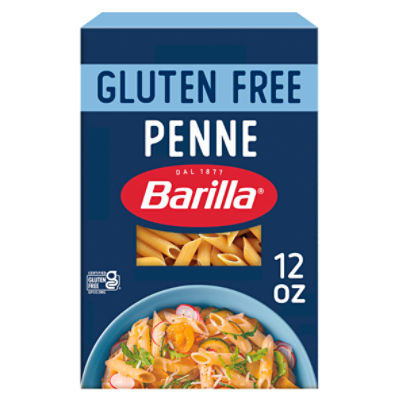 BARILLA Gluten Free Penne Pasta, 12 Ounce - Non-GMO Gluten Free Pasta Made with Blend of Corn & Rice - Vegan Pasta