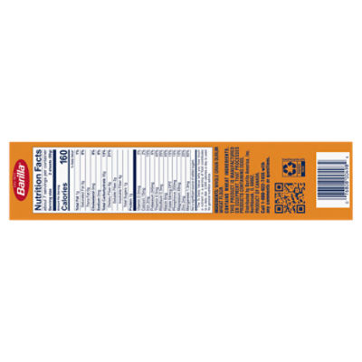Barilla Whole Grain Pasta Nutrition Label