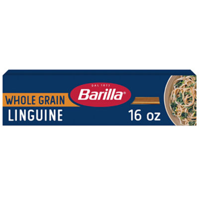 Barilla Whole Grain Linguine Pasta, 16 oz. Box - Non-GMO Pasta Made With 100% Whole Grain Durum Wheat - Great Source of Fiber