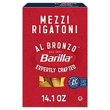 Barilla Al Bronzo Mezzi Rigatoni Pasta, 14.1 oz
