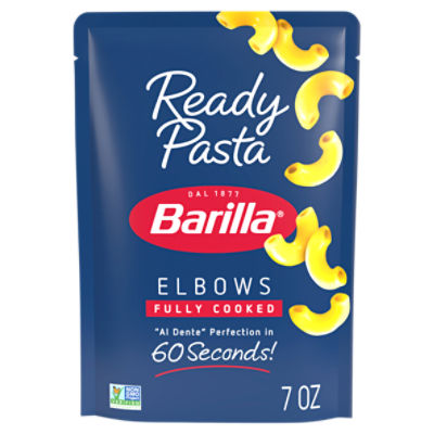 Barilla Ready Pasta, Fully Cooked Elbows Pasta, Non-GMO & Kosher, 7 oz, 7 Ounce