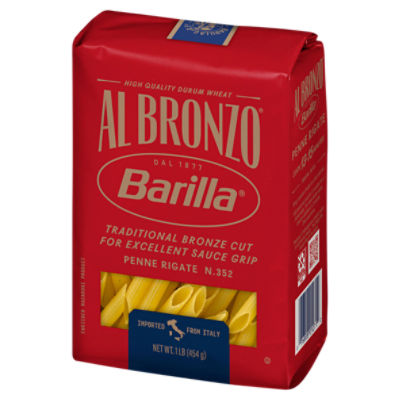 Barilla Al Bronzo Penne Rigate N.352 Pasta, 1 lb