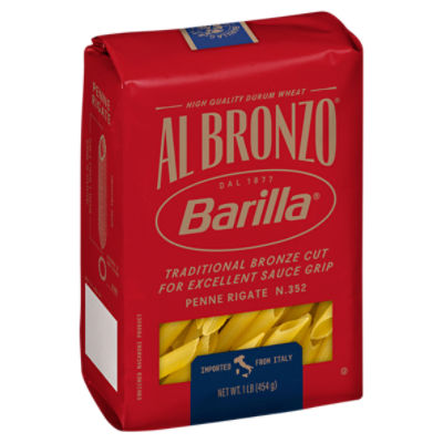 Barilla Al Bronzo Penne Rigate N.352 Pasta, 1 lb