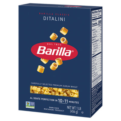 Barilla Ditalini Pasta Non-GMO, Kosher Certified, 16 oz