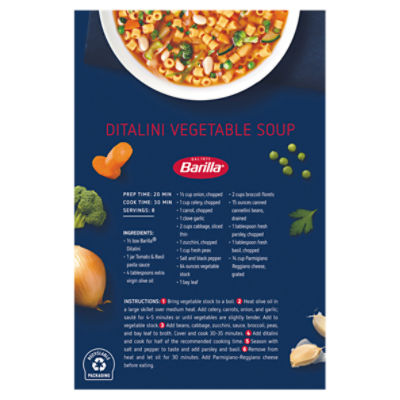 Barilla Ditalini Pasta Non-GMO, Kosher Certified, 16 oz