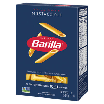 Barilla Mostaccioli Pasta Non-GMO, Kosher Certified, 16 oz