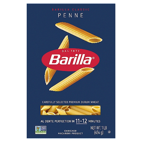 Barilla Classic Penne N°72 Pasta, 1 lb
Enriched Macaroni Product