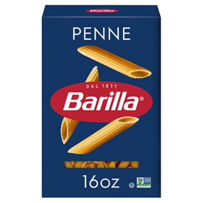 Barilla Penne Pasta, 16 oz. Box - Non-GMO Pasta Made with Durum Wheat Semolina - Kosher Certified Pasta, 1 Pound