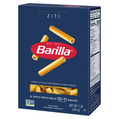 Barilla Ziti Pasta Non-GMO, Kosher Certified, 16 oz