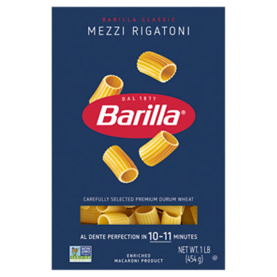 Barilla Classic Mezzi Rigatoni N°389 Pasta, 1 lb