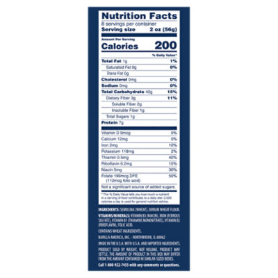 Barilla Rotini Pasta Non-GMO, Kosher Certified, 16 oz