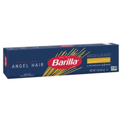 Barilla Angel Hair Pasta Non-GMO, Kosher Certified, 16 oz