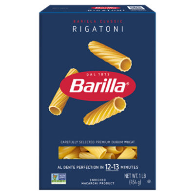Barilla Rigatoni Pasta Non-GMO, Kosher Certified, 16 oz.