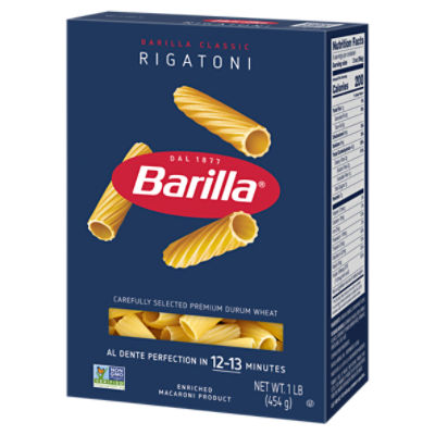 Barilla Rigatoni Pasta Non-GMO, Kosher Certified, 16 oz.
