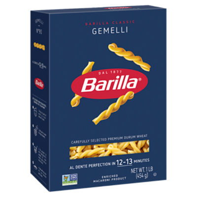 Barilla Gemelli Pasta Non-GMO, Kosher Certified, 16 oz