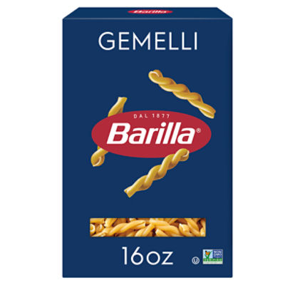 Barilla Gemelli Pasta, 16 oz. Box - Non-GMO Pasta Made with Durum Wheat Semolina - Kosher Certified Pasta