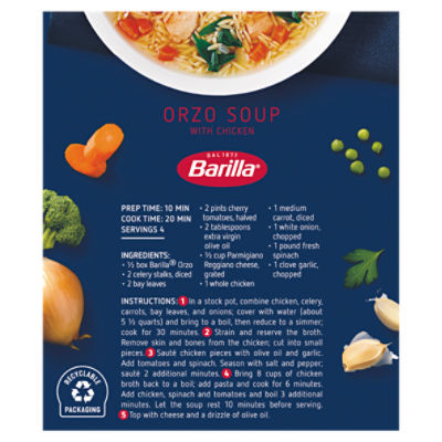 Barilla Orzo Pasta Non-GMO, Kosher Certified, 16 oz