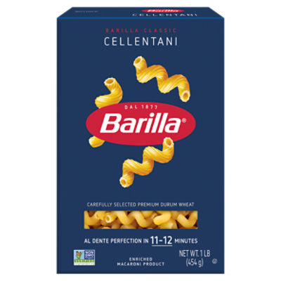 Barilla Cellentani Pasta Non-GMO, Kosher Certified, 16 oz