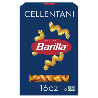 Barilla Cellentani Pasta, 16 oz. Box - Non-GMO Pasta Made with Durum Wheat Semolina - Kosher Certified Pasta