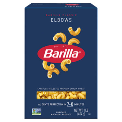 Barilla Elbows Pasta Non-GMO, Kosher Certified, 16 oz