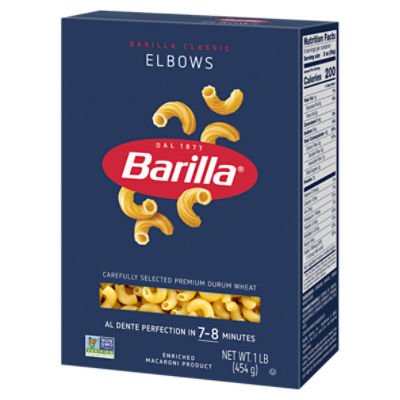 Barilla Elbows Pasta Non-GMO, Kosher Certified, 16 oz