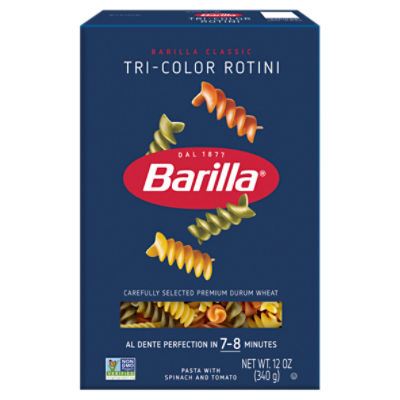 Barilla Classic Tri-Color Rotini N°381 Pasta, 12 oz