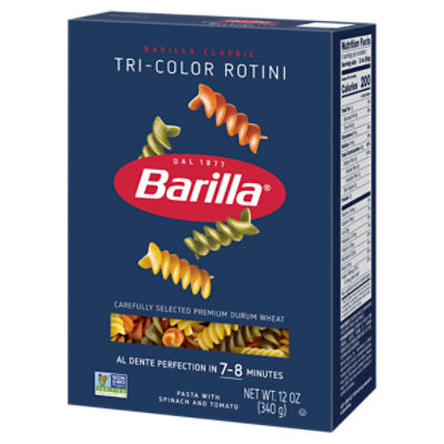 Barilla Classic Tri-Color Rotini N°381 Pasta, 12 oz