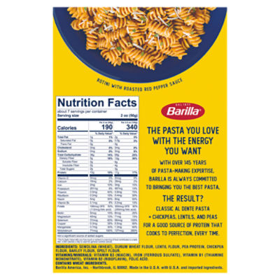 Barilla Protein+ Rotini Grain & Legume Pasta, 14.5 oz