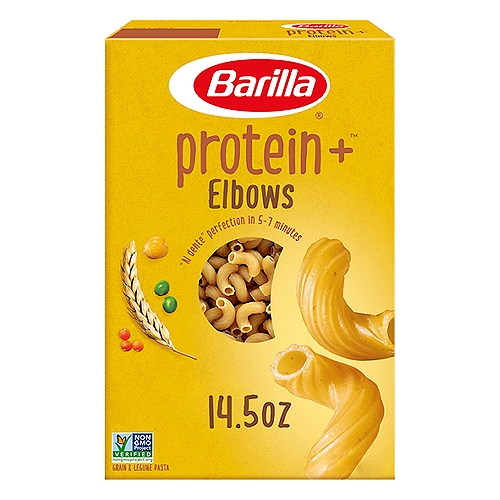 Classic Pasta Taste Powered by Plant Protein
Made simply with delicious golden wheat + protein from lentils, chickpeas and peas.