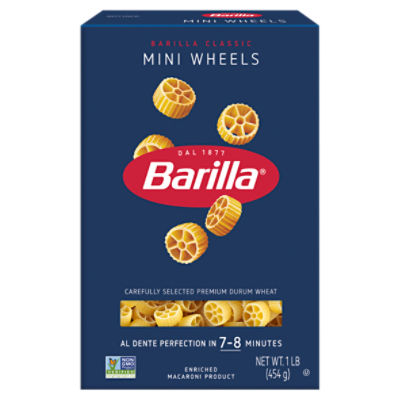 Barilla Mini Wheels Pasta Non-GMO, Kosher Certified, 16 oz