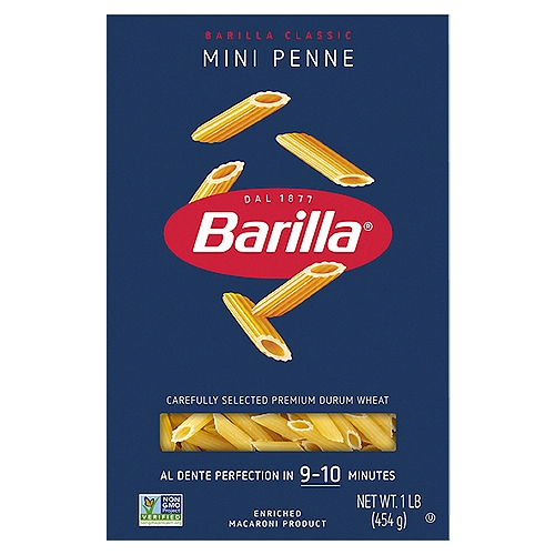 Barilla Classic Mini Penne N°369 Pasta, 1 lb
Enriched Macaroni Product