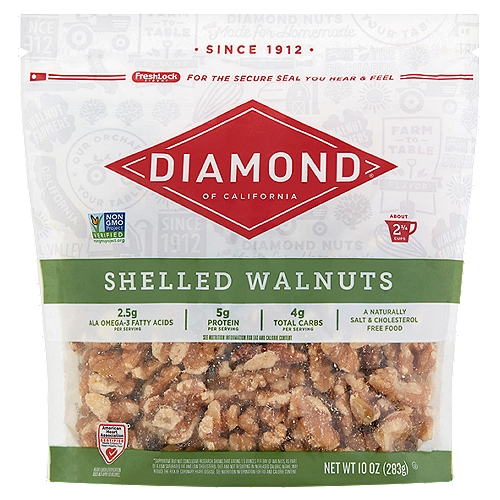 Diamond of California Shelled Walnuts, 10 oz