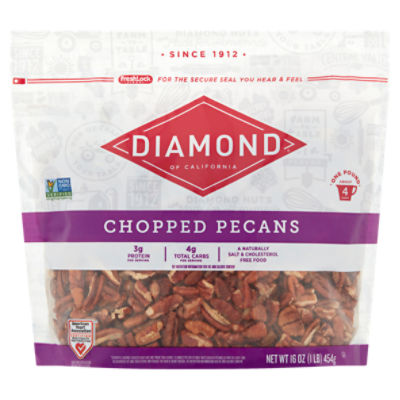 Diamond of California Chopped Pecans, 16 oz