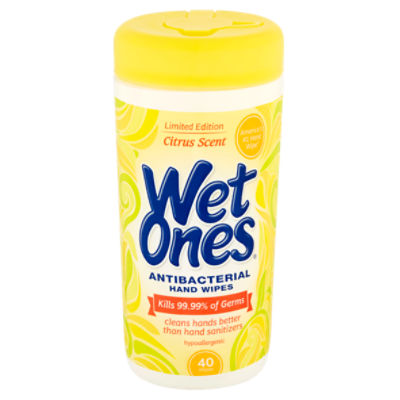  WET ONES Antibacterial Hand Wipes, Fresh Scent 40 Count (Pack  of 2) : Facial Cleansing Cloths And Towelettes : Health & Household