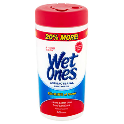 Wet Ones Antibacterial Hand Wipes Fresh Scent Travel Pack - 20 ct