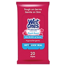 Wet Ones Fresh Scent Antibacterial, Hand Wipes, 20 Each