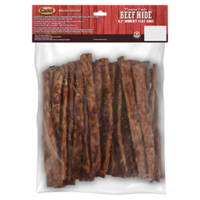 Cadet 6.5 Munchy Flat Bars Beef Flavor Premium Grade Beef Hide