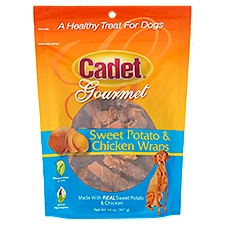 Cadet Gourmet Sweet Potato and Chicken Wraps Treat for Dogs, 14 oz