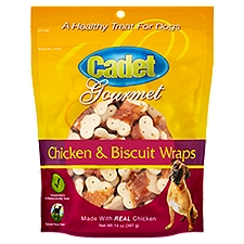 Cadet Treat for Dogs, Gourmet Chicken & Biscuit Wraps, 14 Ounce