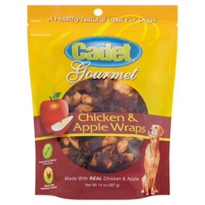 Cadet Gourmet Chicken & Apple Wraps Treat for Dogs, 14 oz
