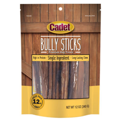 Cadet Bully Sticks Premium Dog Treats Value Pack, 12 oz