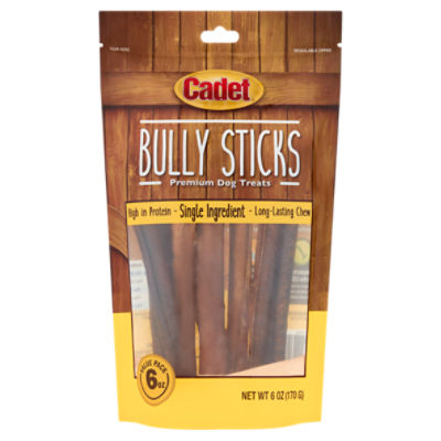 Cadet Bully Sticks Premium Dog Treats Value Pack, 6 oz