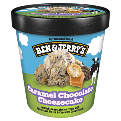 Ben & Jerry's Vermont's Finest Caramel Chocolate Cheesecake Ice Cream, one pint